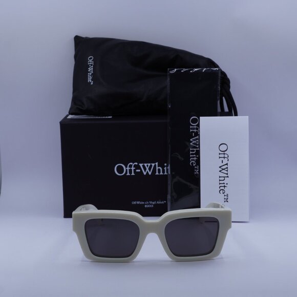 Off-White OERI008 VIRGIL 0107 Square Sunglasses – White/Dark Grey main image 10